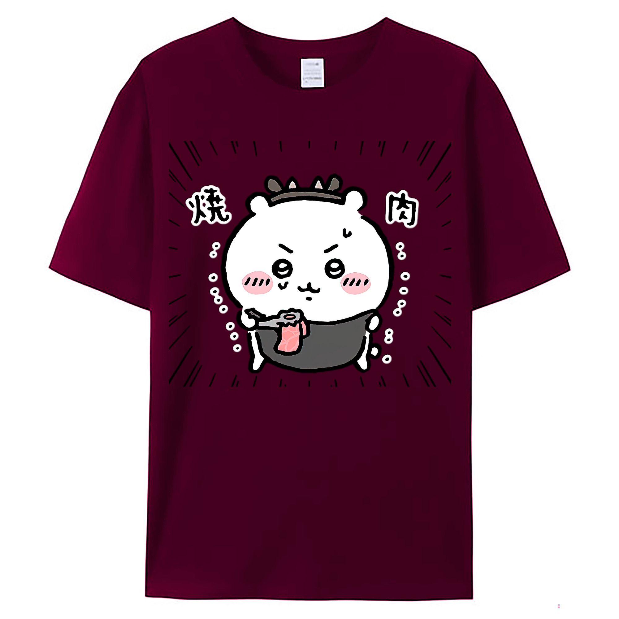 （画像用） ちいかわ ちいかわ Chii-kawa chiikawa レディースカジュアルプリントTシャツ（綿100％）